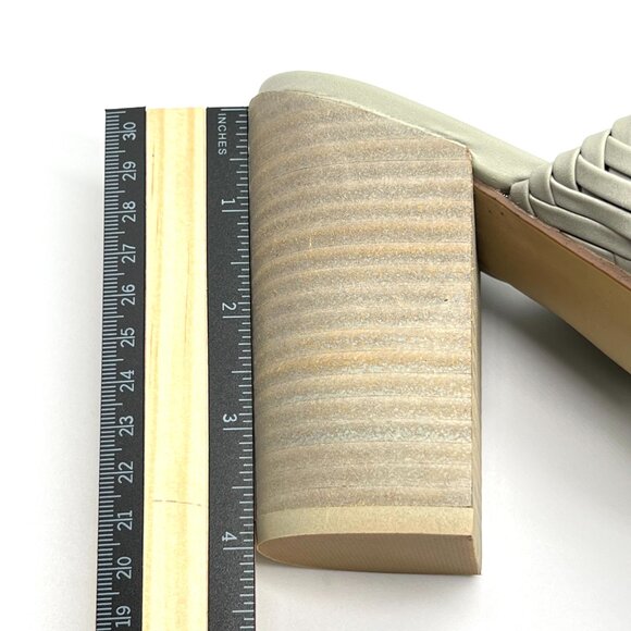 DV‎ Dolce Vita Womens Size 11 Bambi Sage Green Woven Heels Mules Sandals Shoes - Picture 13 of 14